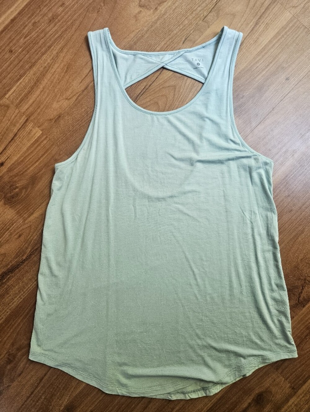 Tavi- Mint Green Cross-Back Tank Top